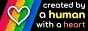 Cadence's "Created by a human with a heart" badge